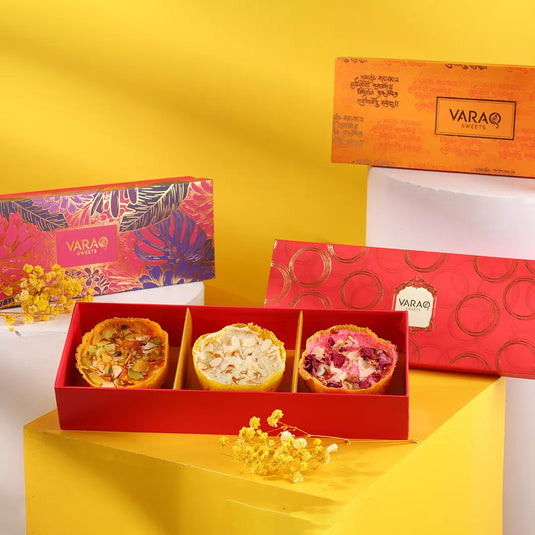 3 pc Assorted Ghewar Box